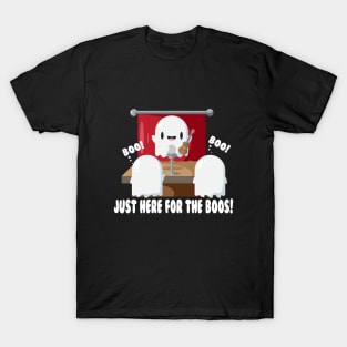 Just Here For The Boos Funny Ukulele Ghost T-Shirt